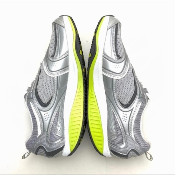 SKECHERS Shape-UPS Rocker Sole Walking Shoes SN12325 in Silver, Neon Lime Green - Picture 7 of 9